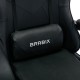 Кресло компьютерное BRABIX "Dexter GM-135", подножка, две подушки, экокожа, черное, 532800