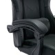 Кресло компьютерное BRABIX "Dexter GM-135", подножка, две подушки, экокожа, черное, 532800