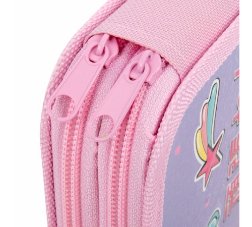 Пенал ЮНЛАНДИЯ, 2 отделения, ламинированный картон, конгрев, 19х11 см, 