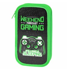 Пенал ЮНЛАНДИЯ, 2 отделения, ламинированный картон, конгрев, 19х11 см, 