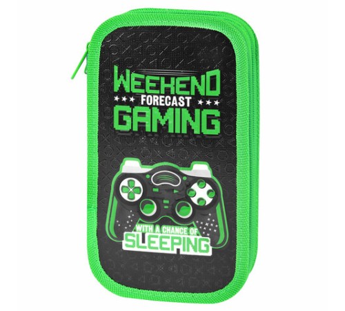 Пенал ЮНЛАНДИЯ, 2 отделения, ламинированный картон, конгрев, 19х11 см, 