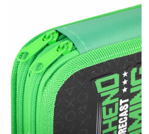 Пенал ЮНЛАНДИЯ, 2 отделения, ламинированный картон, конгрев, 19х11 см, 