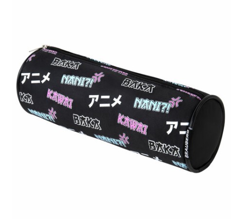 Пенал-косметичка BRAUBERG, Anime, черный, 20х7х7 см, 272295