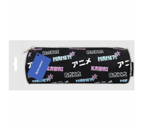 Пенал-косметичка BRAUBERG, Anime, черный, 20х7х7 см, 272295