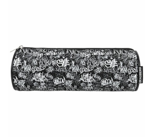 Пенал-косметичка BRAUBERG, Graffiti, черный, 20х7х7см, 272297