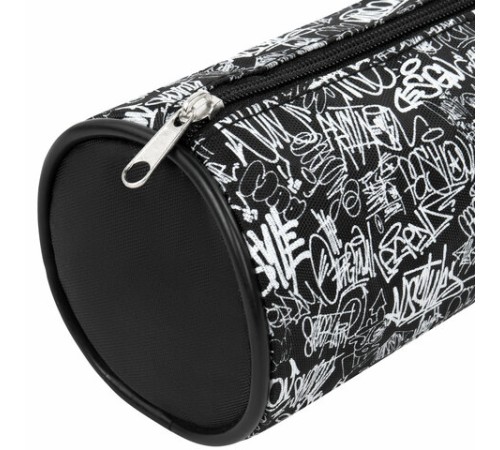 Пенал-косметичка BRAUBERG, Graffiti, черный, 20х7х7см, 272297