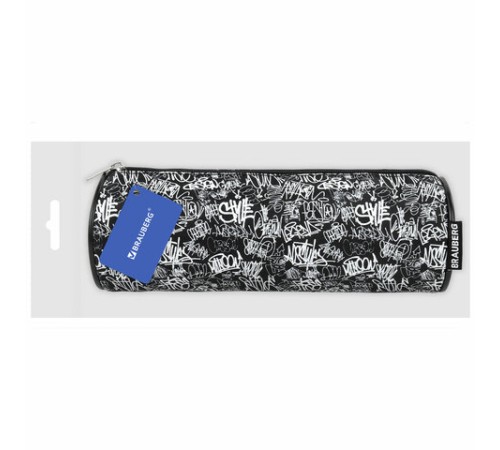 Пенал-косметичка BRAUBERG, Graffiti, черный, 20х7х7см, 272297