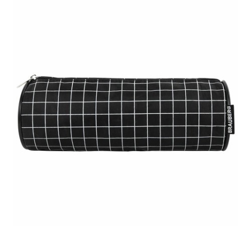 Пенал-косметичка BRAUBERG, Checkered, черный, 20х7х7см, 272298