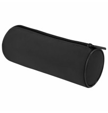 Пенал-тубус BRAUBERG, с эффектом Soft Touch, мягкий, черный, 22х8 см, 272302