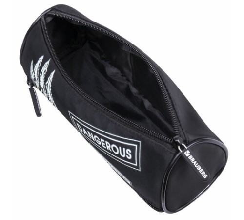 Пенал BRAUBERG, 3 отделения, нейлон, 21х7х7 см, 