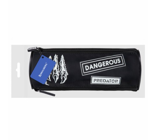 Пенал BRAUBERG, 3 отделения, нейлон, 21х7х7 см, 