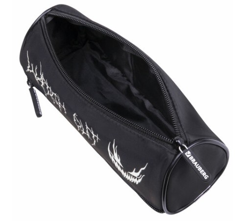 Пенал BRAUBERG, 3 отделения, нейлон, 21х7х7 см, 