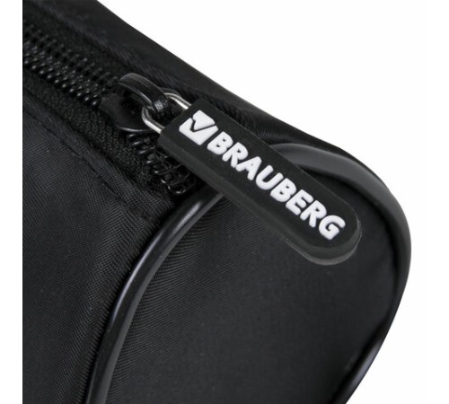 Пенал BRAUBERG, 3 отделения, нейлон, 21х7х7 см, 