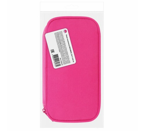 Пенал-косметичка BRAUBERG, 1 отделение, органайзер, полиэстер, 22х11,5x6 см, розовый, 272310