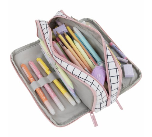 Пенал-органайзер BRAUBERG, 2 откидные планки, полиэстер, 23x9х7 см, 