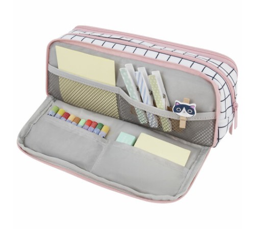 Пенал-органайзер BRAUBERG, 2 откидные планки, полиэстер, 23x9х7 см, 