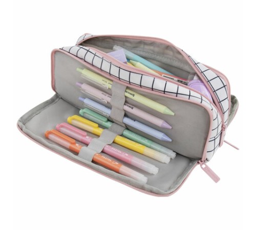 Пенал-органайзер BRAUBERG, 2 откидные планки, полиэстер, 23x9х7 см, 