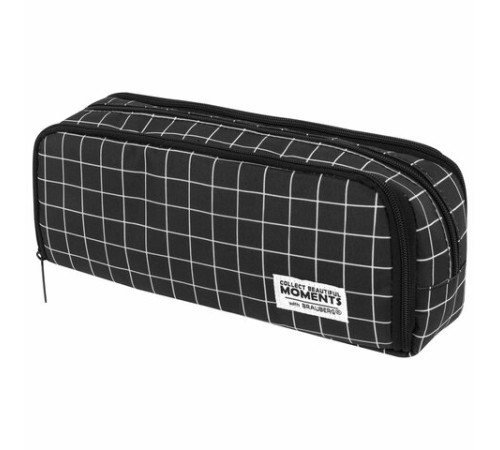 Пенал-органайзер BRAUBERG, 2 откидные планки, полиэстер, 23x9х7 см, 