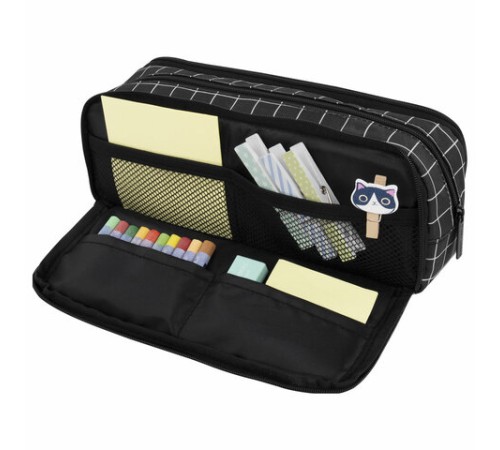 Пенал-органайзер BRAUBERG, 2 откидные планки, полиэстер, 23x9х7 см, 