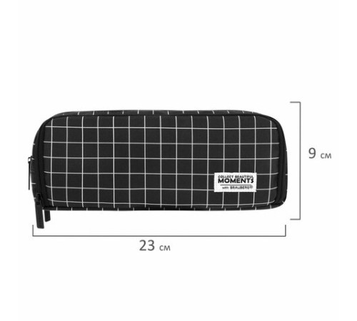 Пенал-органайзер BRAUBERG, 2 откидные планки, полиэстер, 23x9х7 см, 