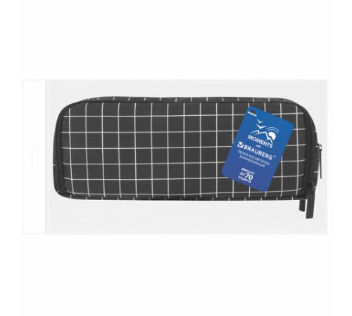 Пенал-органайзер BRAUBERG, 2 откидные планки, полиэстер, 23x9х7 см, 