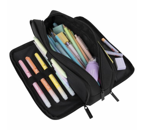 Пенал-органайзер BRAUBERG, 2 откидные планки, полиэстер, 23x9х7 см, 