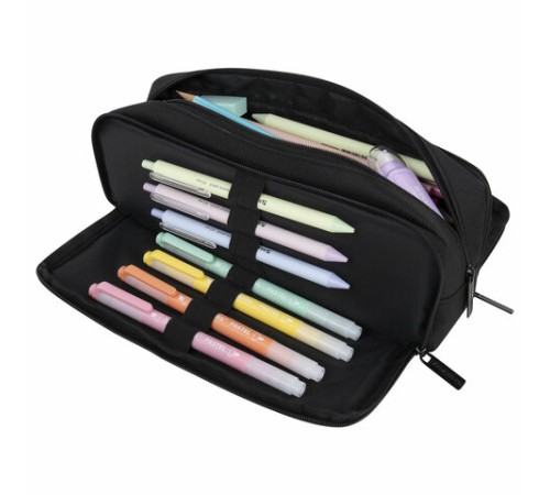 Пенал-органайзер BRAUBERG, 2 откидные планки, полиэстер, 23x9х7 см, 