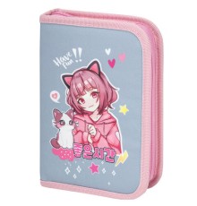 Пенал BRAUBERG, 1 отделение, 2 откидные планки, полиэстер, 21х14 см, 