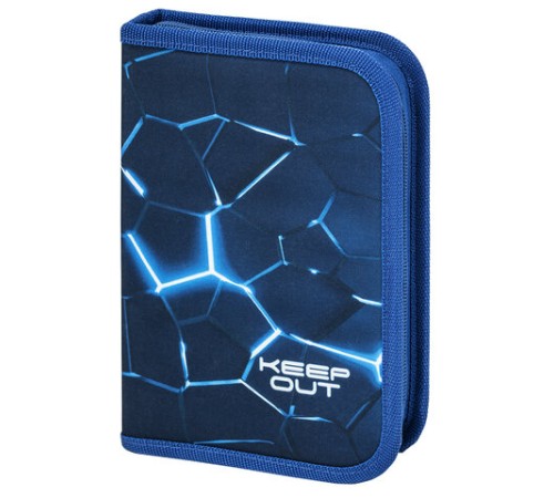 Пенал BRAUBERG, 1 отделение, 2 откидные планки, полиэстер, 21х14 см, Digital lava, 272320