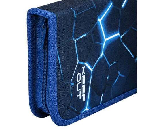 Пенал BRAUBERG, 1 отделение, 2 откидные планки, полиэстер, 21х14 см, Digital lava, 272320