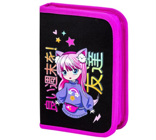 Пенал BRAUBERG, 1 отделение, 1 откидная планка, полиэстер, 21х14 см, 