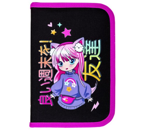 Пенал BRAUBERG, 1 отделение, 1 откидная планка, полиэстер, 21х14 см, 