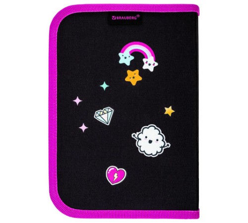 Пенал BRAUBERG, 1 отделение, 1 откидная планка, полиэстер, 21х14 см, 