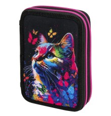 Пенал BRAUBERG, 2 отделения, полиэстер, 21х14 см, 