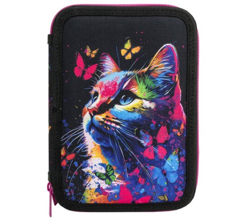 Пенал BRAUBERG, 2 отделения, полиэстер, 21х14 см, 