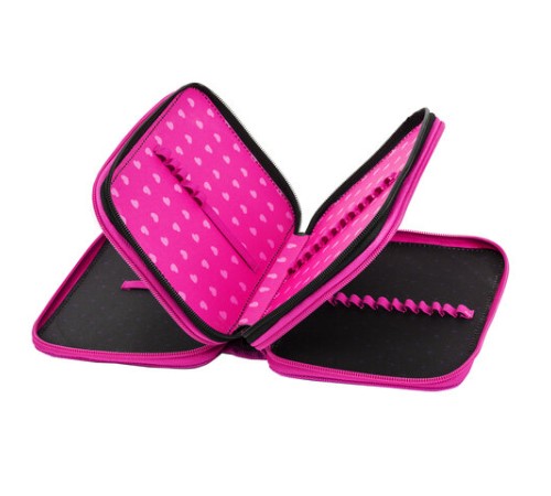 Пенал BRAUBERG, 3 отделения, полиэстер, 21х14 см, 