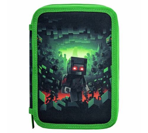 Пенал BRAUBERG, 3 отделения, полиэстер, 21х14 см, 