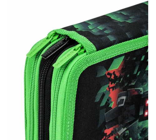 Пенал BRAUBERG, 3 отделения, полиэстер, 21х14 см, 