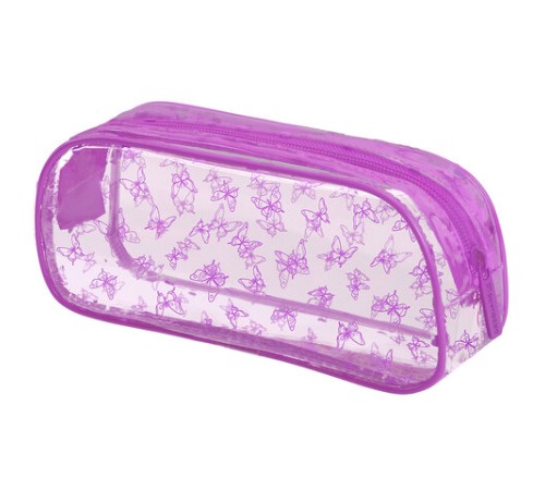 Пенал-косметичка BRAUBERG LUCENT на молнии, прозрачный, 
