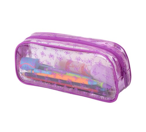 Пенал-косметичка BRAUBERG LUCENT на молнии, прозрачный, 
