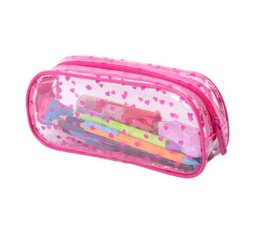 Пенал-косметичка BRAUBERG LUCENT на молнии, прозрачный, 