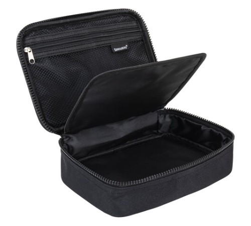 Пенал-органайзер BRAUBERG БОЛЬШОЙ, 1 отделение,1 откидная планка, ткань, 21x15x6 см, Black, 272348