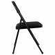 Стул складной BRABIX "Golf Plus CF-003 КОМФОРТ", чёрный каркас, чёрная ткань, 532889