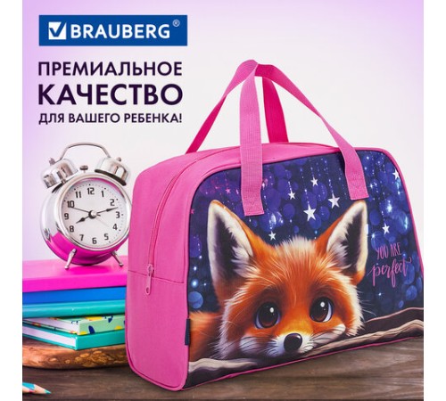 Сумка для занятий BRAUBERG с ручками, 35x25x15 см, 