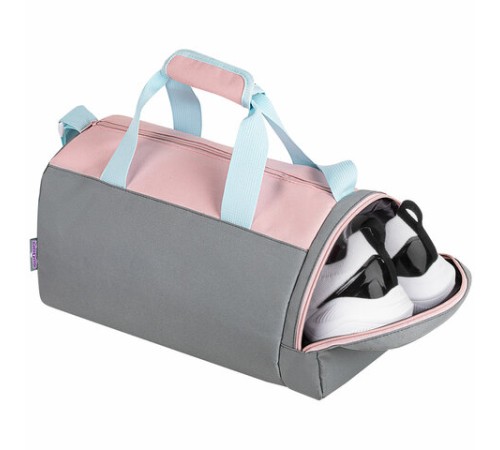 Сумка для занятий спортивная ЮНЛАНДИЯ с отделением для обуви, 40х22х20 см, пастельный, 272381