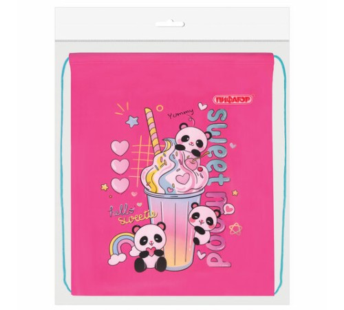 Мешок для обуви ПИФАГОР, 1 отделение, 42х34 см, 