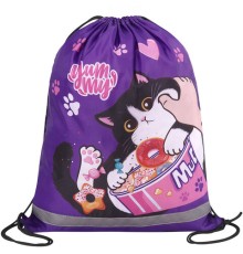 Мешок для обуви BRAUBERG KIDS, светоотражающая полоса, 46х36 см, 