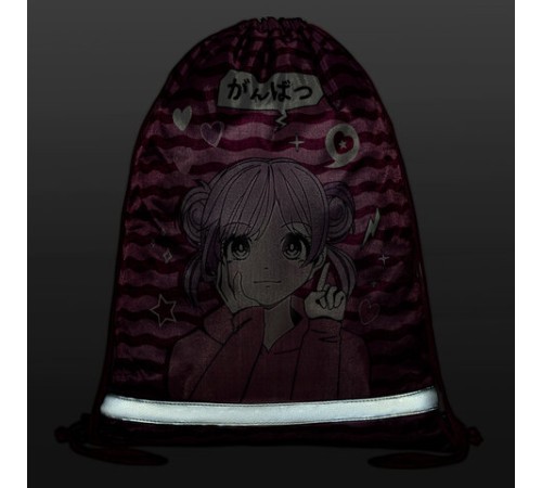 Мешок для обуви BRAUBERG KIDS, светоотражающая полоса, 46х36 см, 