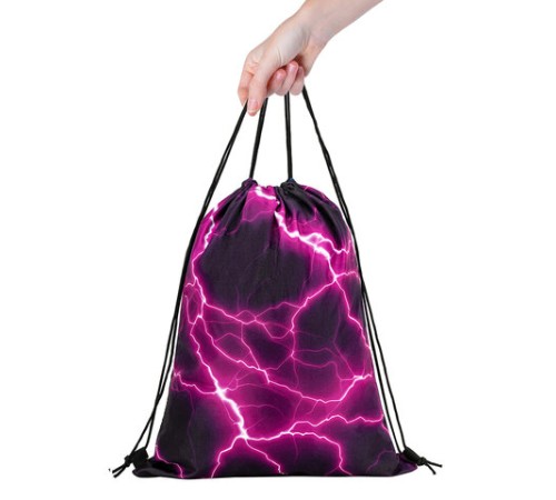 Мешок для обуви BRAUBERG большой удобный с ручкой, 51х41 см, Lightning, 272400