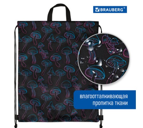 Мешок для обуви BRAUBERG большой удобный с ручкой, 51х41 см, Goblincore, 272401